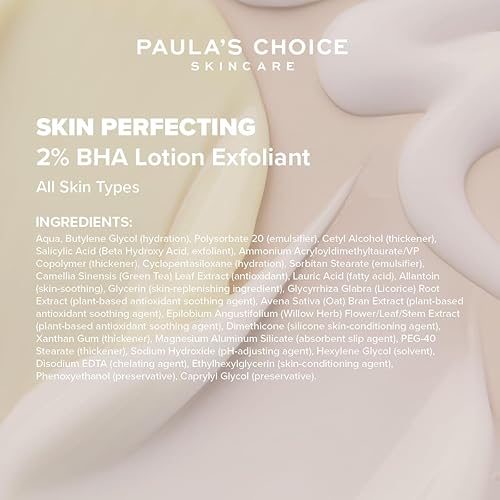 Paula's Choice SKIN PERFECTING 2% BHA Lotion Exfoliant - Leave-on Exfoliating Lotion Fights Blackheads & Enlarged Pores - Exfoliating Peel with Salicylic Acid - All Skin Types - 100 ml - 6