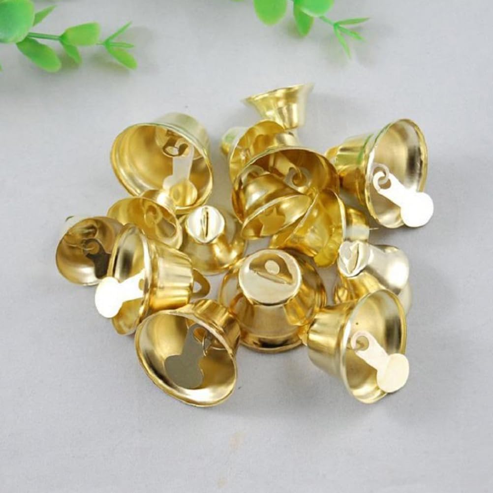 Golden Trumpet Bells 20Pcs Small Bells for Christmas Decoration DIY Craft Accessories Wind Chime Decor Party and Street Event Decor 1.96 Inch