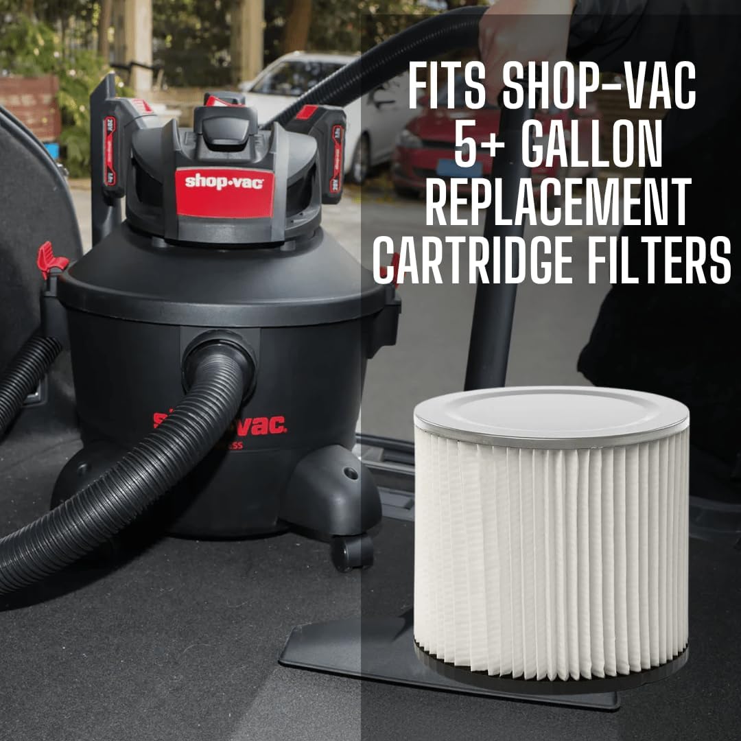 1 Pack Replacement Cartridge Filter for Shop Vac, Genie, VacMaster Models VF2007, 90304 by VacBagsUSA