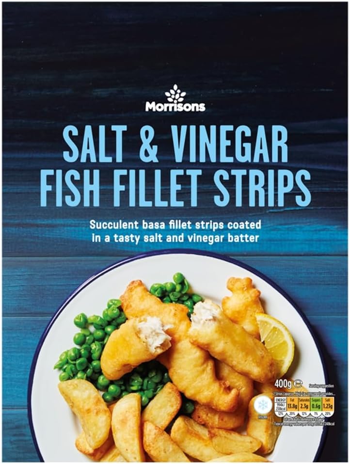 Morrisons Salt & Vinegar Fish Fillet Strips, 400g (Frozen) : Amazon.co ...