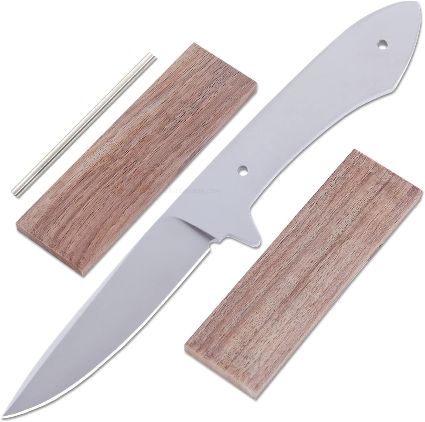 EZSMITH Knife Making Kit - Lil Sendero - DIY Master Series Fixed Blade - (Blade Blank & Pinstock w/Walnut Handle Scales) - (Gift Boxed) - (Jerry Fisk, MS - USA Design) - (by KnifeKits)