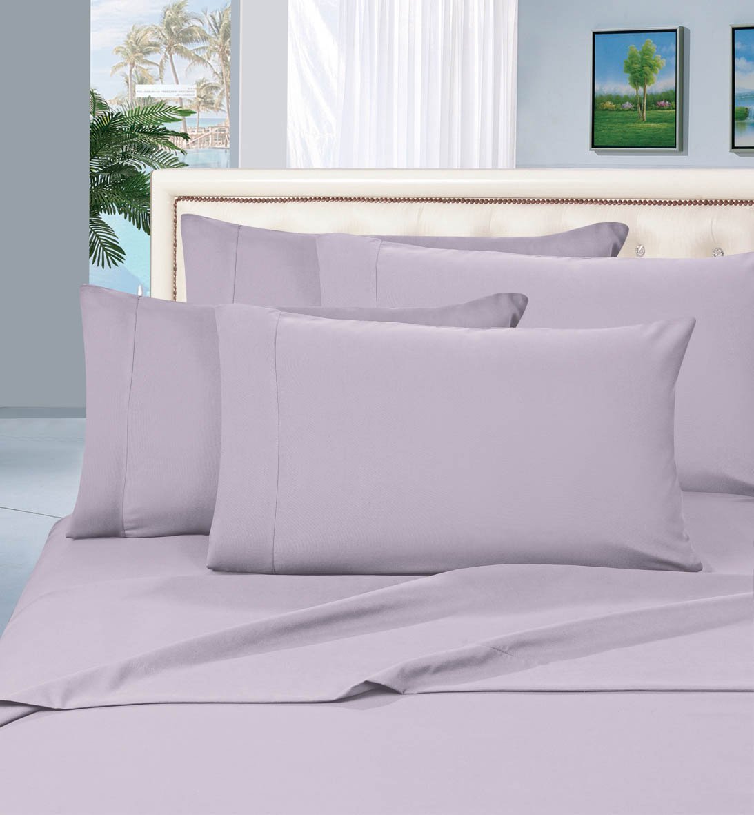 Elegant Comfort Best Softest Coziest Bed Sheets Ever 1800 Thread Count Brushed Luxury Wrinkle Resistant 4-Piece Bed Sheet