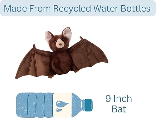 Miniatura 7 de The Petting Zoo Peluche de murciélago, regalos para niños, animales salvajes del zoológico Onez, juguete de peluche de murciélago de 9 pulgadas