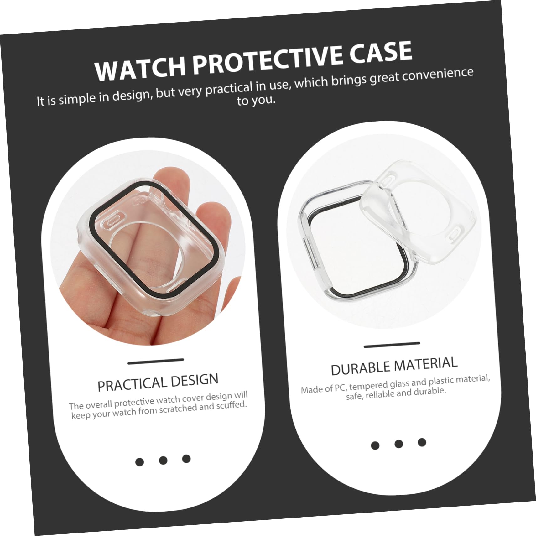 COLLBATH 5pezzi Cover Protettiva Per Watch Custodia Resistente Ai Graffi e Facile Da Installare Accessori Per Uso Quotidiano Trasparente