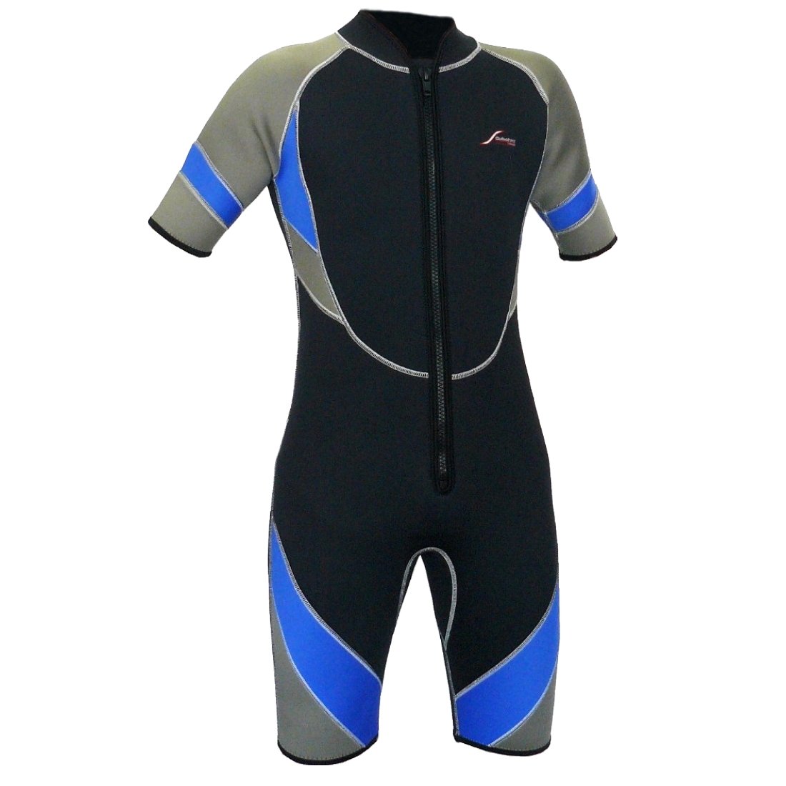 Scubatec 3mm Shorty Neoprenanzug Herren – kurzer Wetsuit mit Frontreißverschluss, flachen Nähten & flexiblem Neopren für Tauchen, Schnorcheln, Surfen und Schwimmen