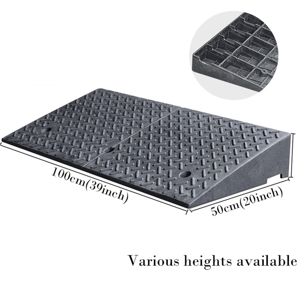 Rubber Oprit Stoeprand, 1000kg (2204lbs) Drempeloprijplaat, Helling Ramp voor Rolstoel Mobiliteit/Fietsen/Motorfietsen (Size : Height 10cm (3.9inch