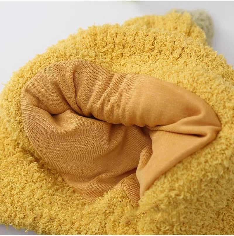 CRIZAN Kids Winter Beanie Hat with Dinosaur Design, Blue and White Knit, Fleece Lined, Ear Flaps Protection, One Size, Warm Winter Headwear for Boys and Girls - Image 5