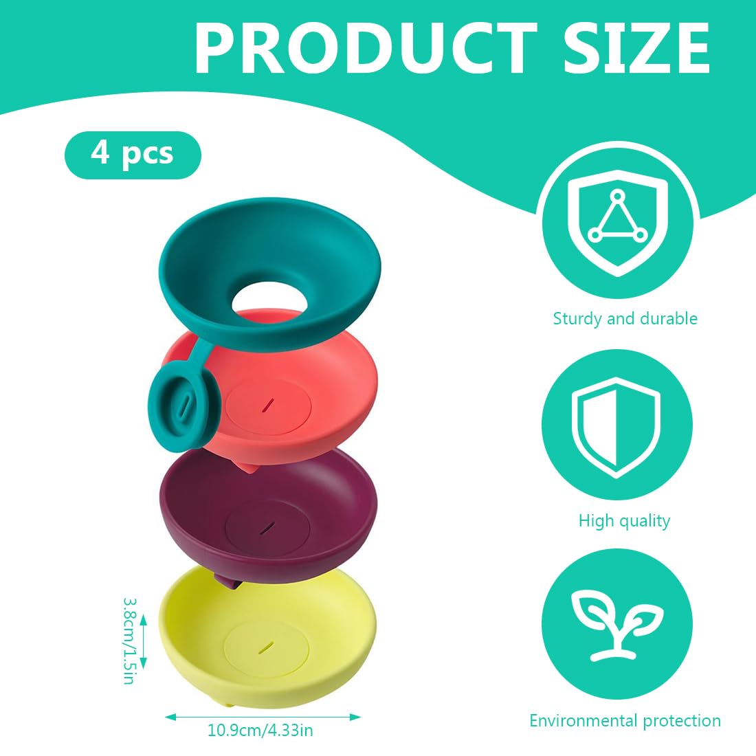 4 Piezas Helados antigoteo, reutilizables, porta helados para niños, para hielo para niños, ideal para fiestas de verano