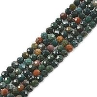 Vista 6 de Cuentas Redondas Facetadas de Ópalo Verde de 4 mm Sueltas de 16 Pulgadas para Hacer Joyas