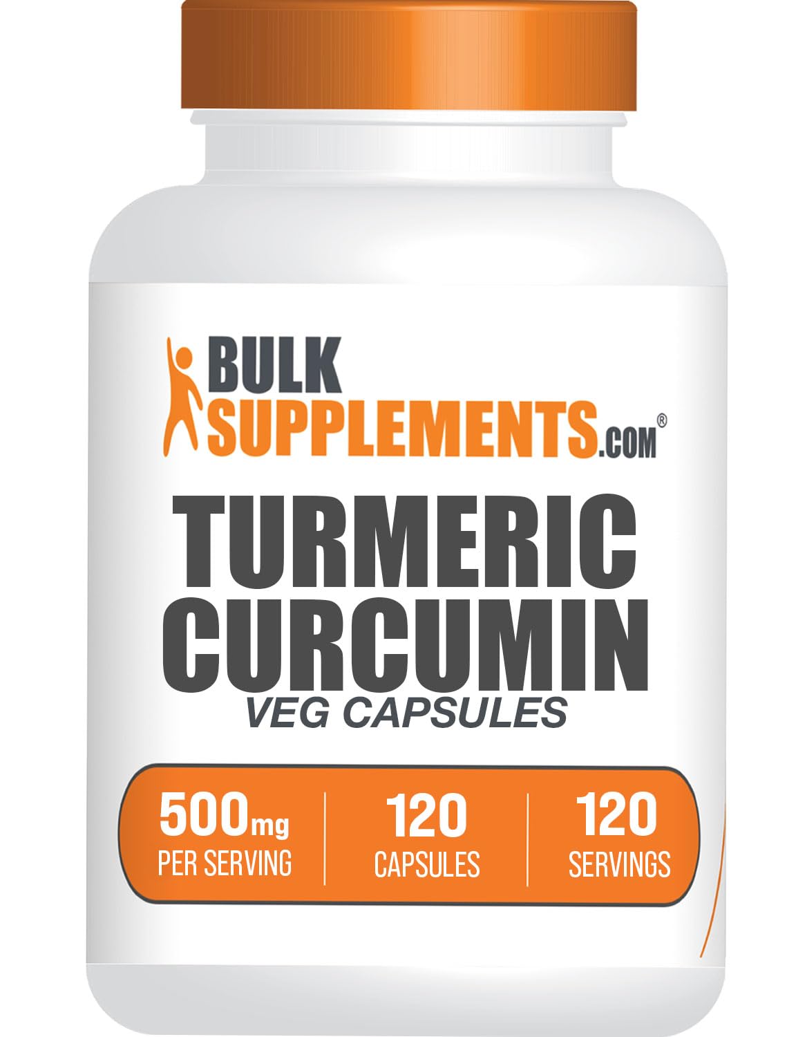 BulkSupplements.com Turmeric 500mg Extract Capsules - Curcumin Supplements, Turmeric Curcumin - Gluten Free,120 Veg Capsules (Pack of 1) 120 Count (Pack of 1)