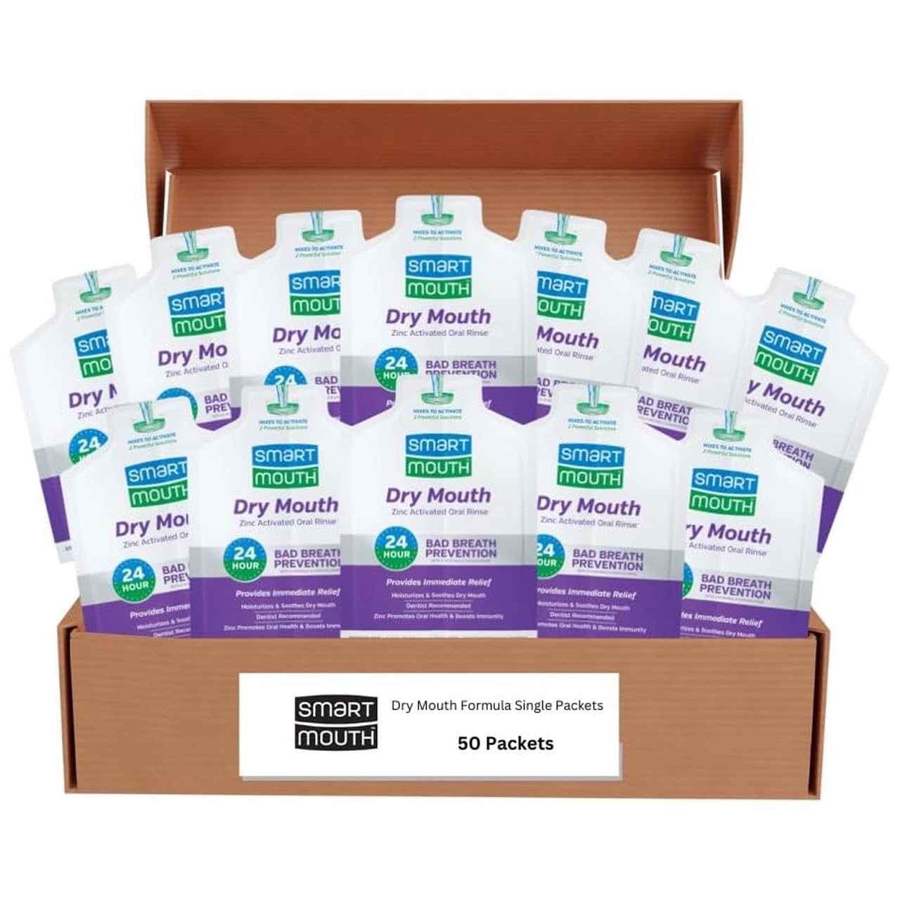SmartMouth Dry Mouth Rinse Single Pack – 50 Pack