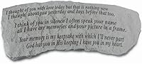 Kay Berry 'I Thought of You with Love' Stone Garden Bench - Durable 29"W Memorial Seating for Outdoor Remembrance