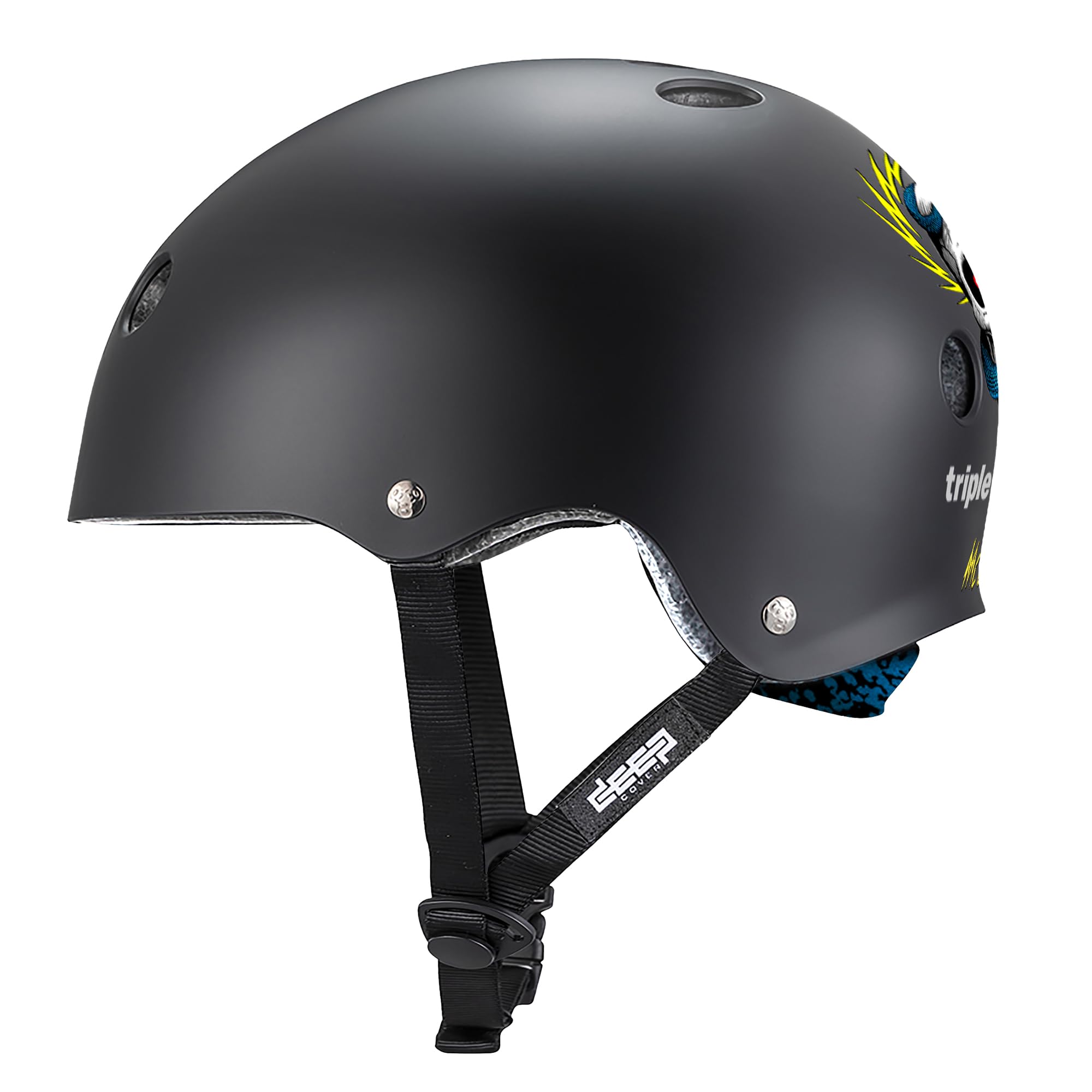 Triple Eight Deep Cover Helm - Ideal für Skateboarden, Radfahren, BMX und Rollschuhlaufen