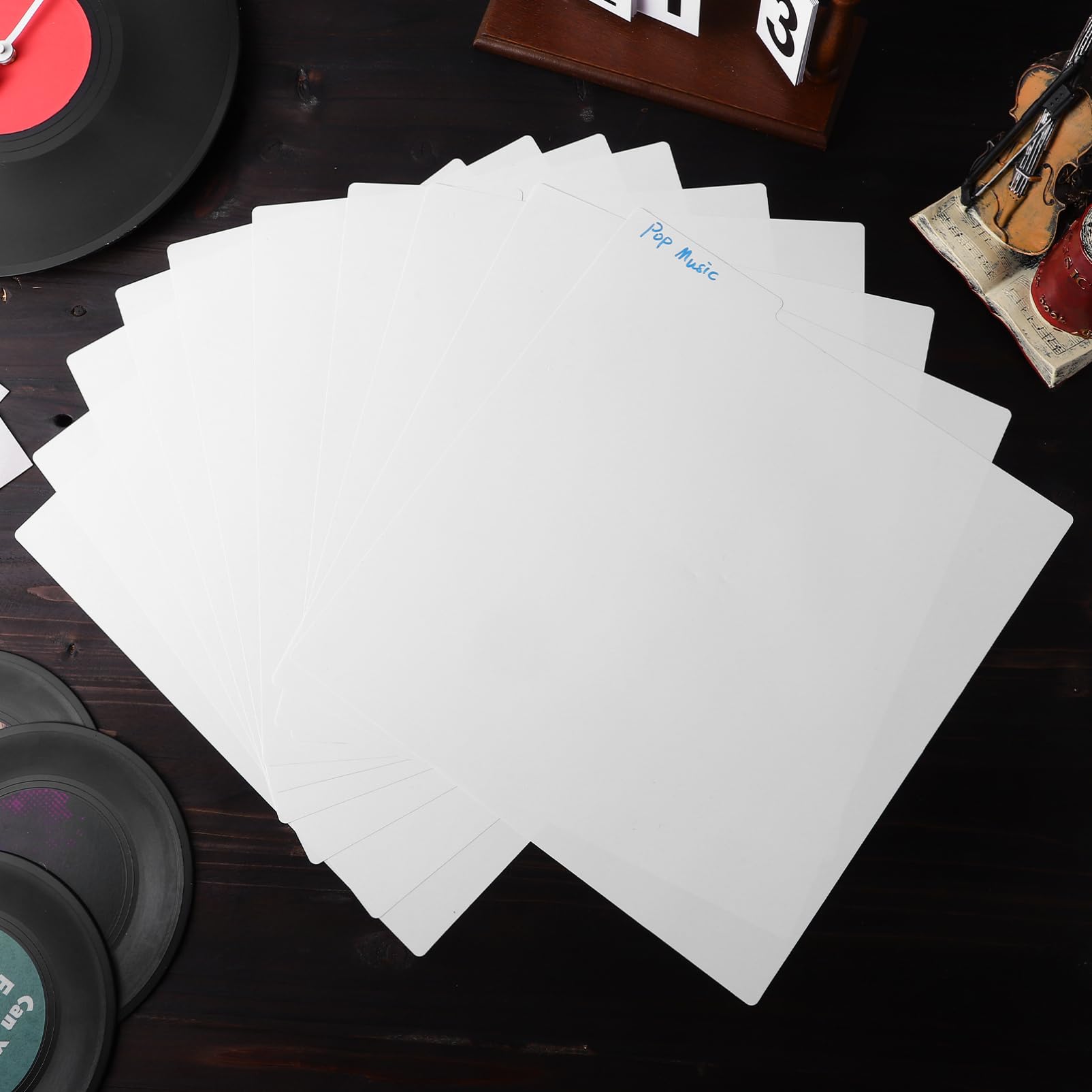 Tofficu 3 Set Di Divisori Per Dischi in Vinile Divisori Per Scaffali Confezione Da 10 Divisori Per Dischi in Vinile Separatori Per Scaffali Di Librerie 10 Pezzi*3