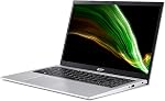 Acer Aspire 1 Ordinateur portable Slim 15.6" Complet HD Écran 4GB ddr4 C'est pas vrai.128GB eMMC | Intel. N4500 CPU | Windows 11 Mode S(1 Garantie du fabricant (an) (Renewed)