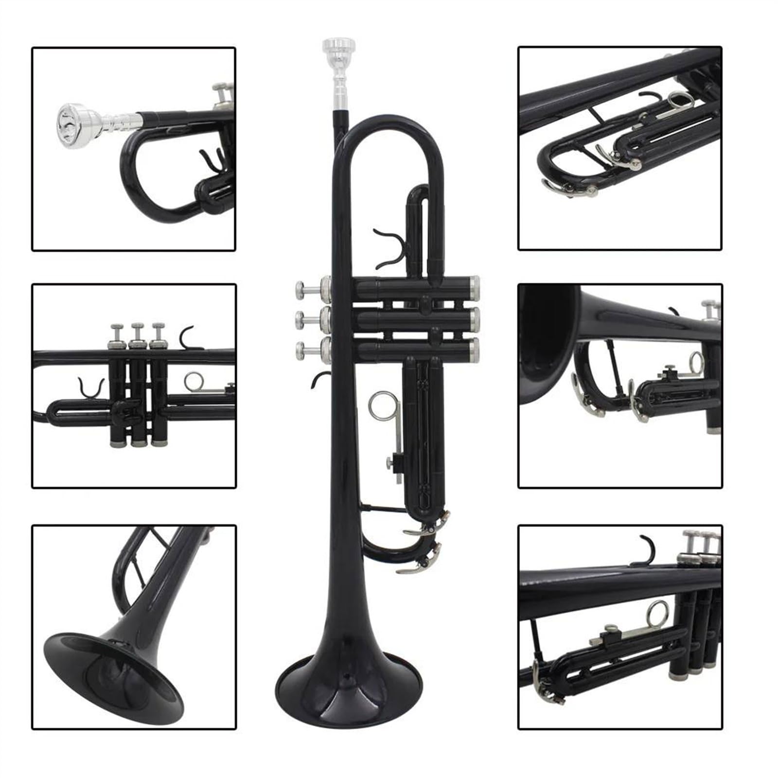 Trąbki Trąbka Bb B Flat Kolor Mosiądz Materiał Trąbka Instrument Muzyczny Z Futerałem Rękawiczki Pasek