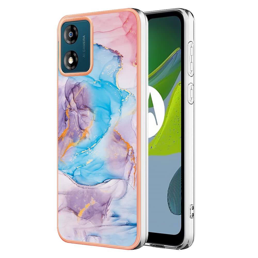 XINYEXIN Cover Glitter per Motorola Moto G14, Custodia Bling Brilla Ultrasottile Trasparente Antiurto, Carino Scintillante con Donne e Ragazze - Viola