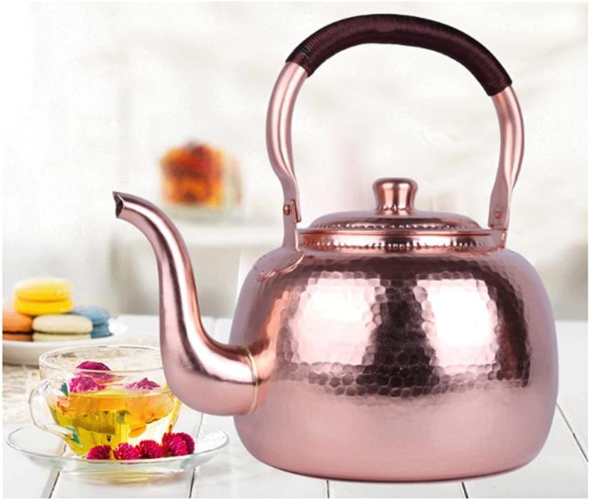5L Copper Tea Kettle, Tea Pots for Stove, Coffee Kettle Teapots Coffee Servers Kettles Tea Machines