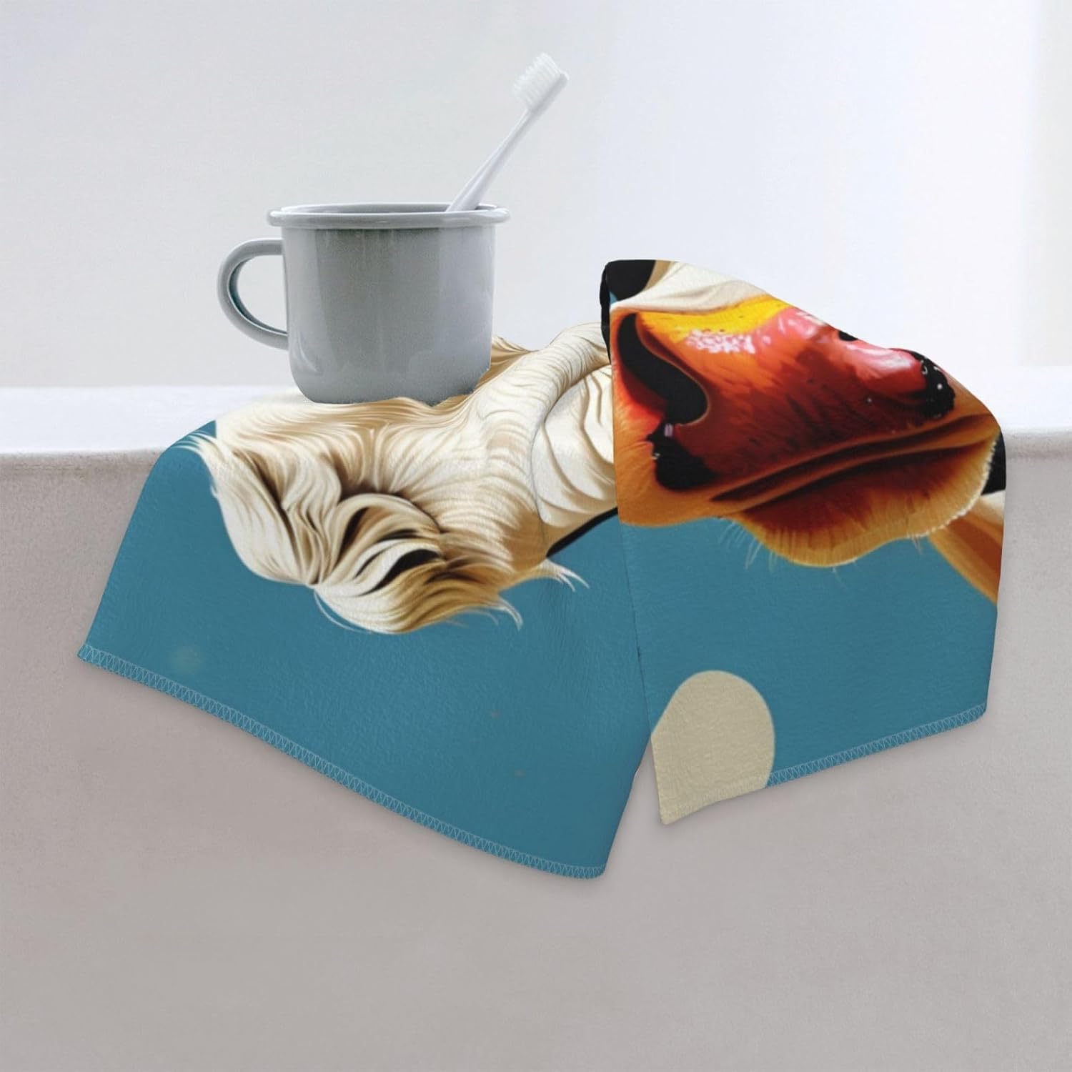 Cow Print Hand Towels for Kitchen, Decorative Bathroom Towels Decor Farmhouse Cute for Men Women Gifts