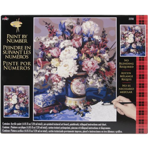 Plaid Creates Paint by Number Kit (16 by 20-Inch), 21761 Mother's Italian Vase