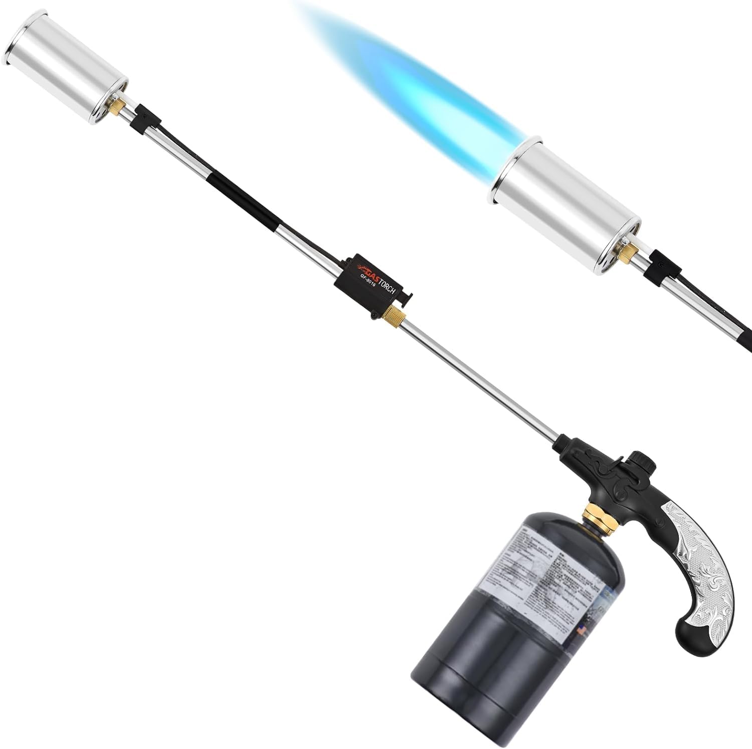 Harbor Freight 1,800,000 BTU Propane Weed Torch - 10ft Hose With Turbo  Trigger Igniter (Blue) Torch Lighter, image size:1500x1495