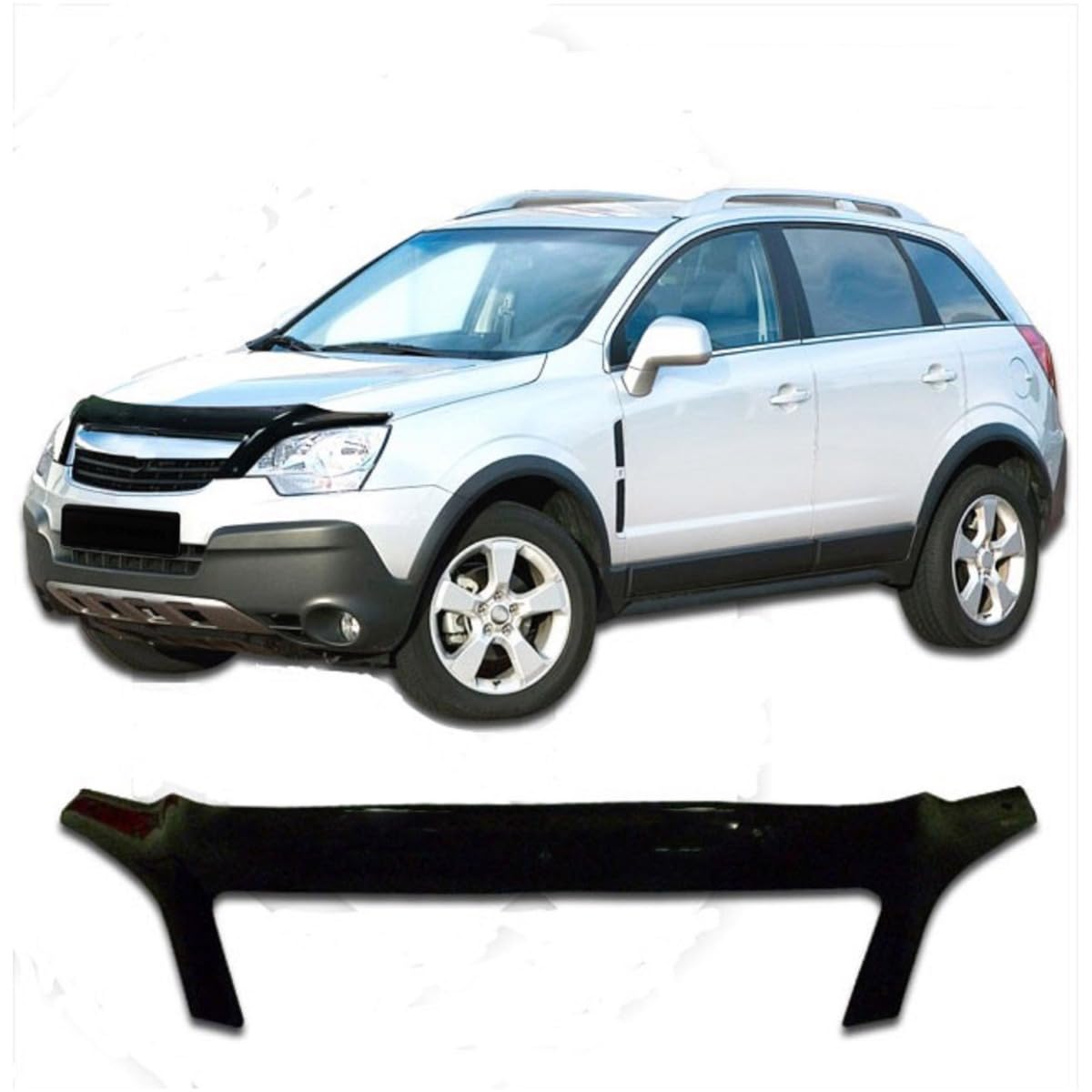 SCOUTT Deflettore Protezione Cofano per Opel Antara 2006-2018, Migliora l'Aerodinamica dell'Auto, e Spoiler, Nero