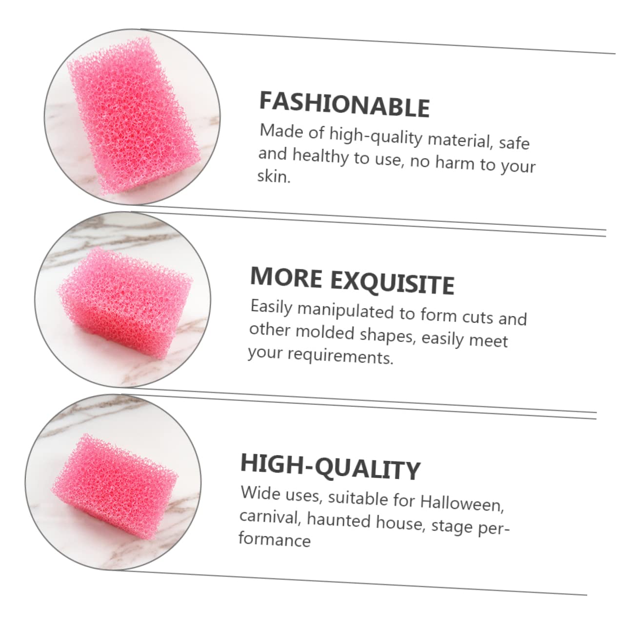 Healvian 28 Piezas Esponjas de Maquillaje Especiales para Halloween Herramientas de Efecto de para Esponjas de para Maquillaje de Heridas y Cicatrices para Fiestas y