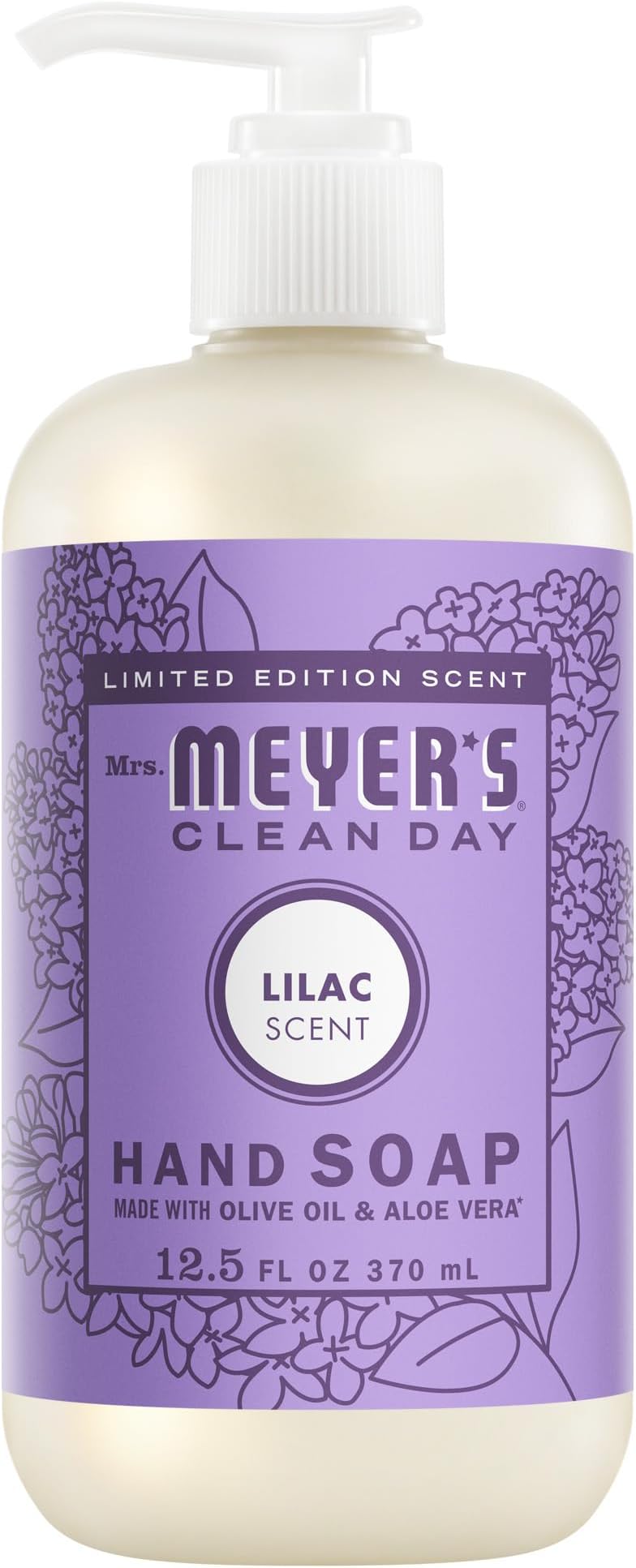 CLEAN DAY Hand Soap,Lilac Scent, 12.5 Fl Oz Bottle