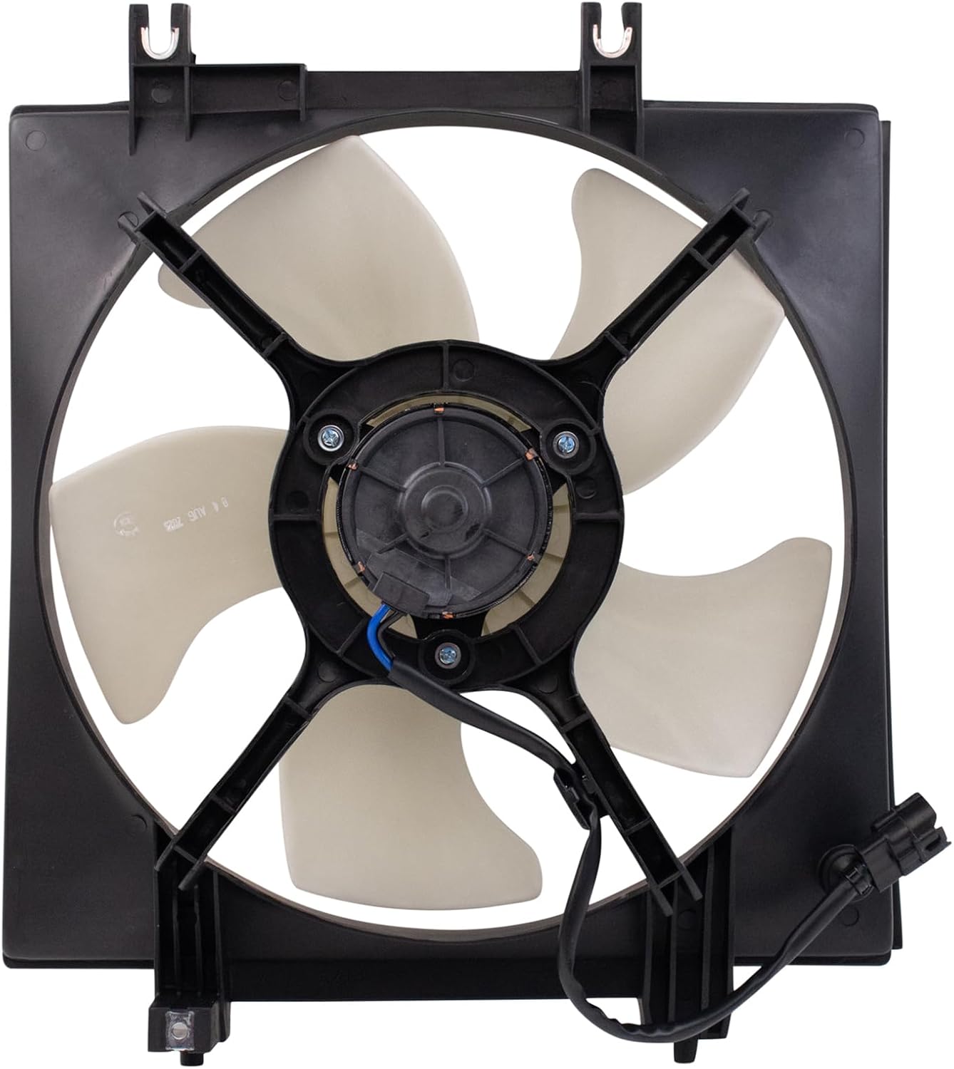 TRQ Right A/C Condenser Cooling Fan Assembly Passenger Side Compatible with 2009-2013 Subaru Forester 2008-2011 Impreza SU3115119