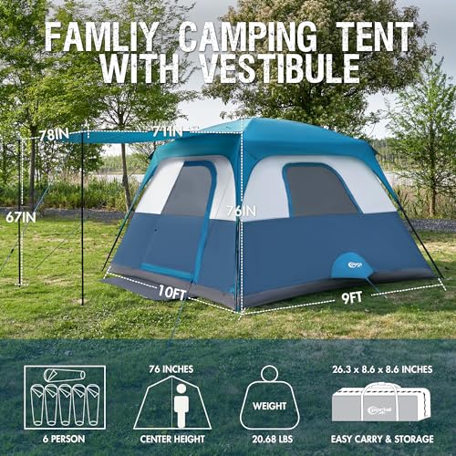 Heavy Duty 8-Person Camping Tent