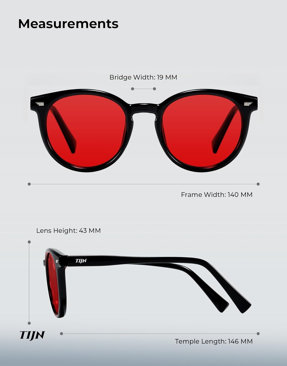 TIJN Blue Light Blocking Glasses Men Women Vintage Thick Round Rim Frame Eyeglasses