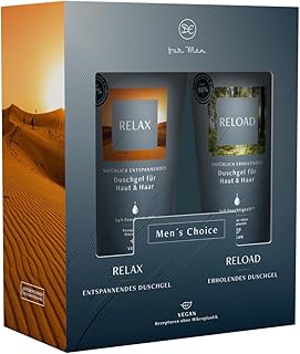 Dresdner Essenz Geschenkset für Männer | 2 in 1 Duschgele für Männer | Wellness Geschenk für Männer | 2 x 200ml