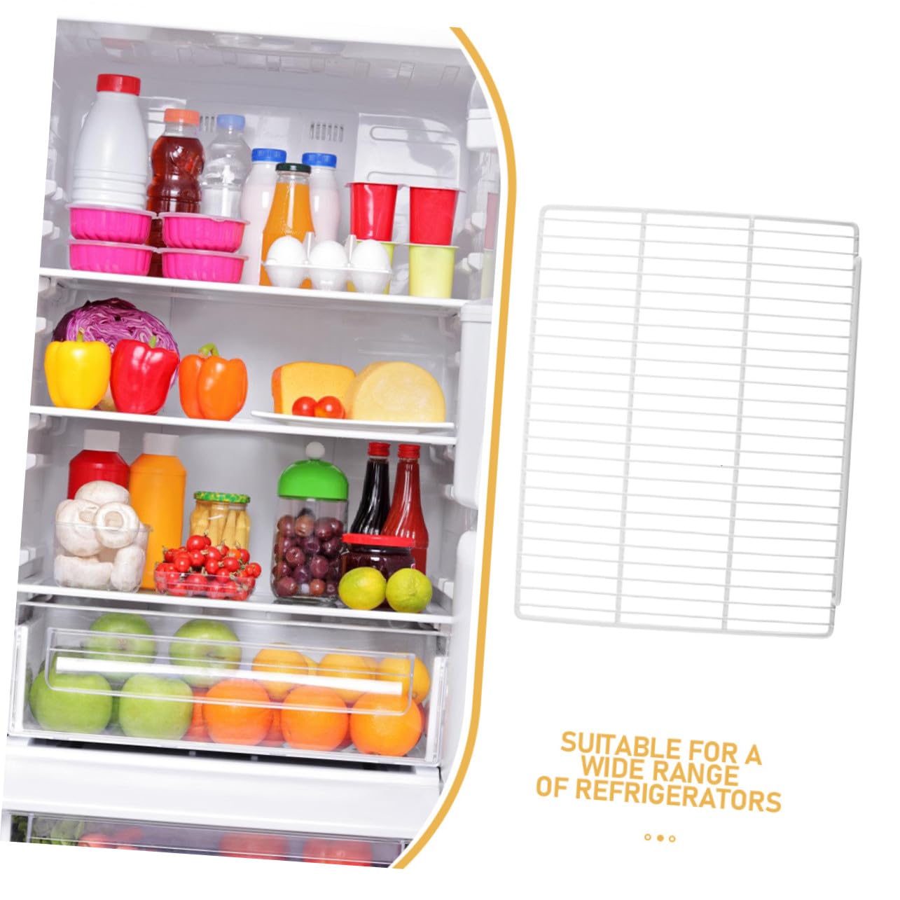 2 Piezas Estantes para Congelador de Metal Divisores Horizontales Ajustables para Refrigerador Reemplazo de Racks Resistentes para Organización de Almacenamiento