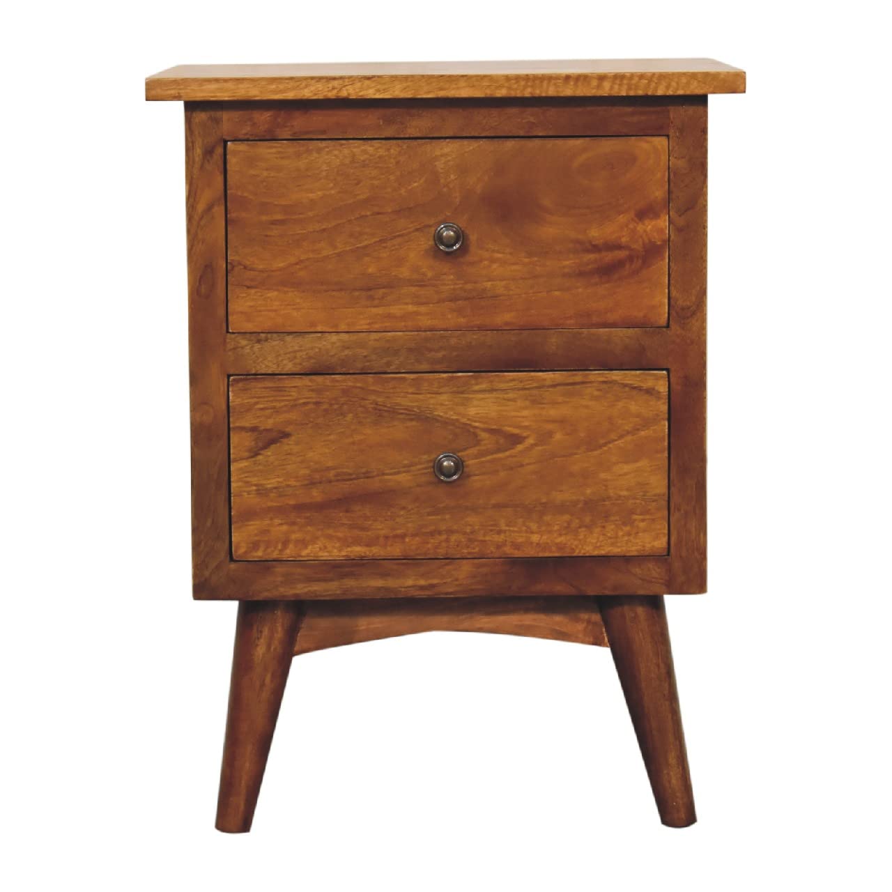 Bedside Table - Mango Wood - L38 x W45 x H60 cm - Chestnut