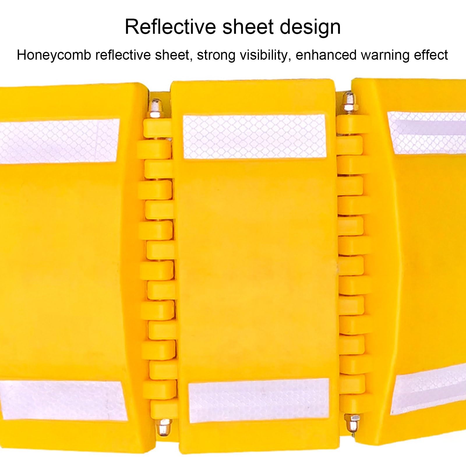 Rampe de vitesse avec feuille réfléchissante, rampe de route portable avec poignées et sac fourre-tout, idéale pour une utilisation dans l'allée et l'entrée communautaire