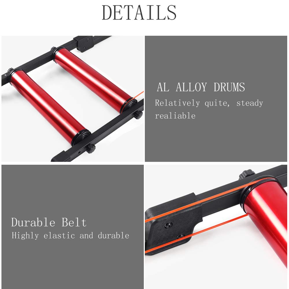 Rodillos de Entrenamiento para Bicicleta, Rodillo de Bicicleta de Ejercicio estacionario para Interiores, Soporte para cinturón de Entrenamiento, aleación de Aluminio, MTB, Bicicleta de Carr