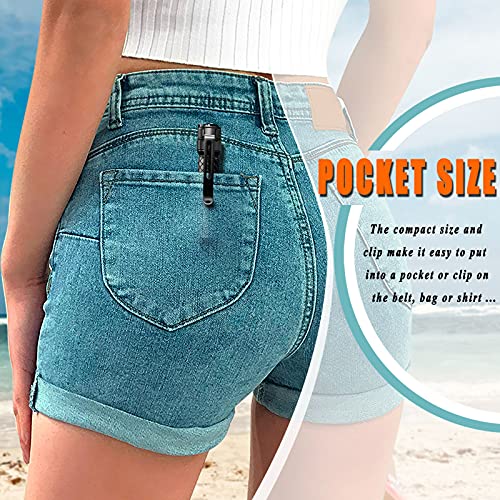 Mini Flashlight 3 Modes Small Flashlights Led Powerful High Lumens Tactical Pen Light With Clip,Slim Portable Pocket Compact Torch For Emergency Inspection Aaa Battery Water-Resistant (Black & Gold) #TOP5