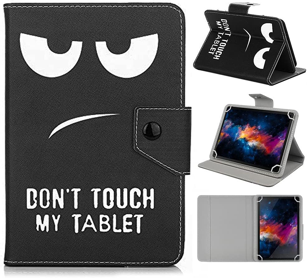 Universal 7 inch Tablet Case Compatible with LG G Pad 7.0 V400 / V410 (LTE) 7-Inch Android Cover, [Painted series] [Magnetic Closure] Folding Cover Case for 7.0 inch Tablet Back Case,(#3Black eyes)