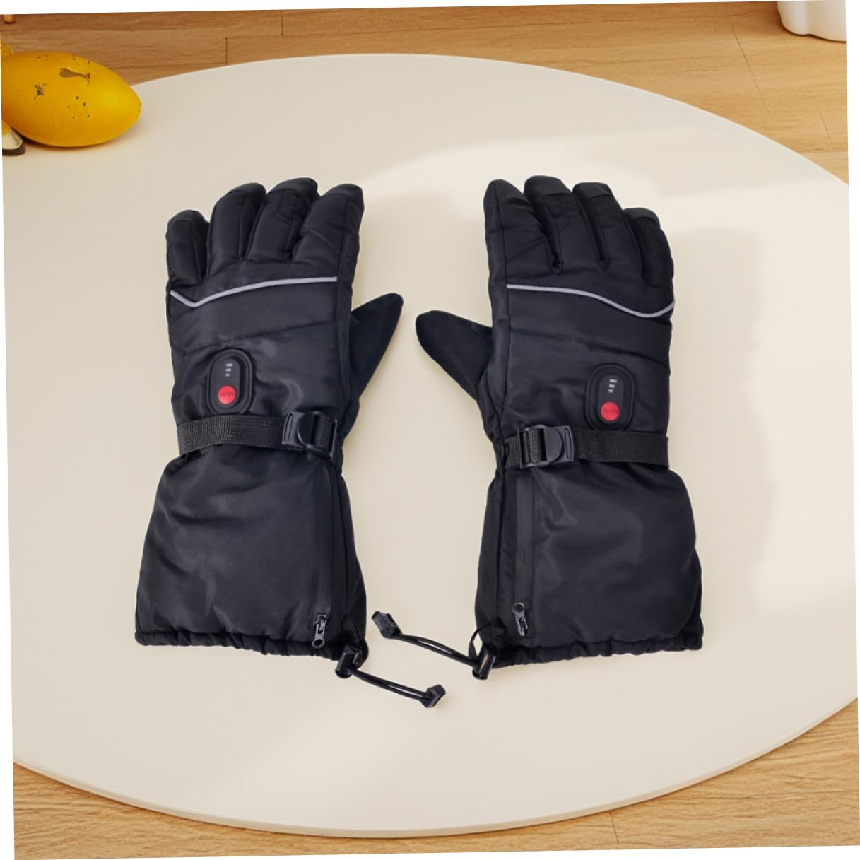 Gatuida Guanti Riscaldati Ricaricabili per Uomo Guanti da Sci Termici Impermeabili Caldi Elettrici per Inverno Sportivi all Aperto Calore Duraturo