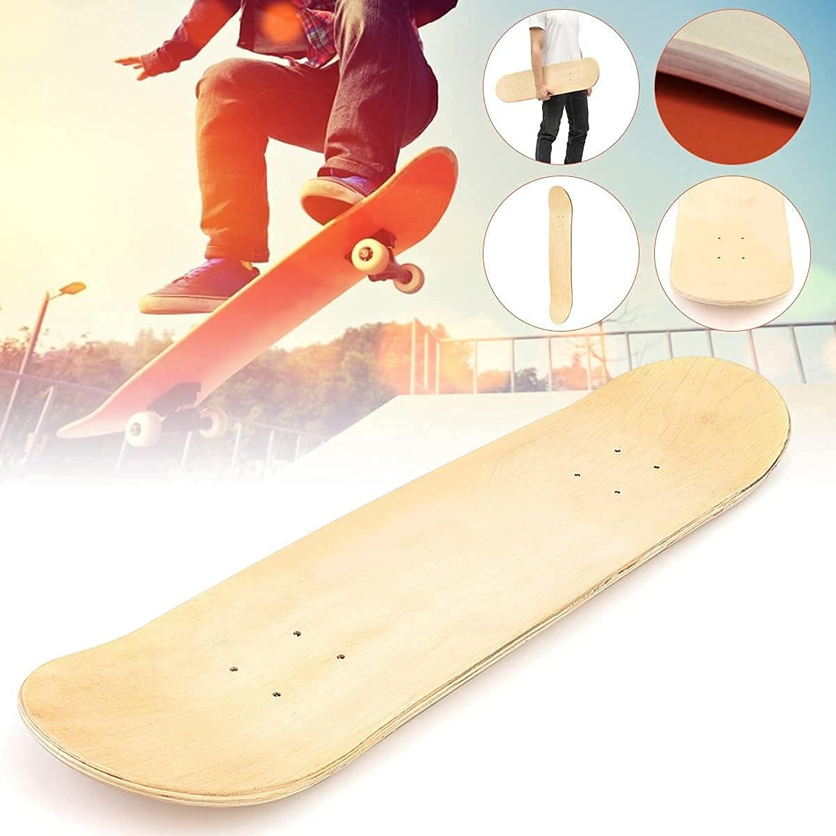 Ageofone Blank Skateboard Decks Maple Skateboard Decks 8.0''