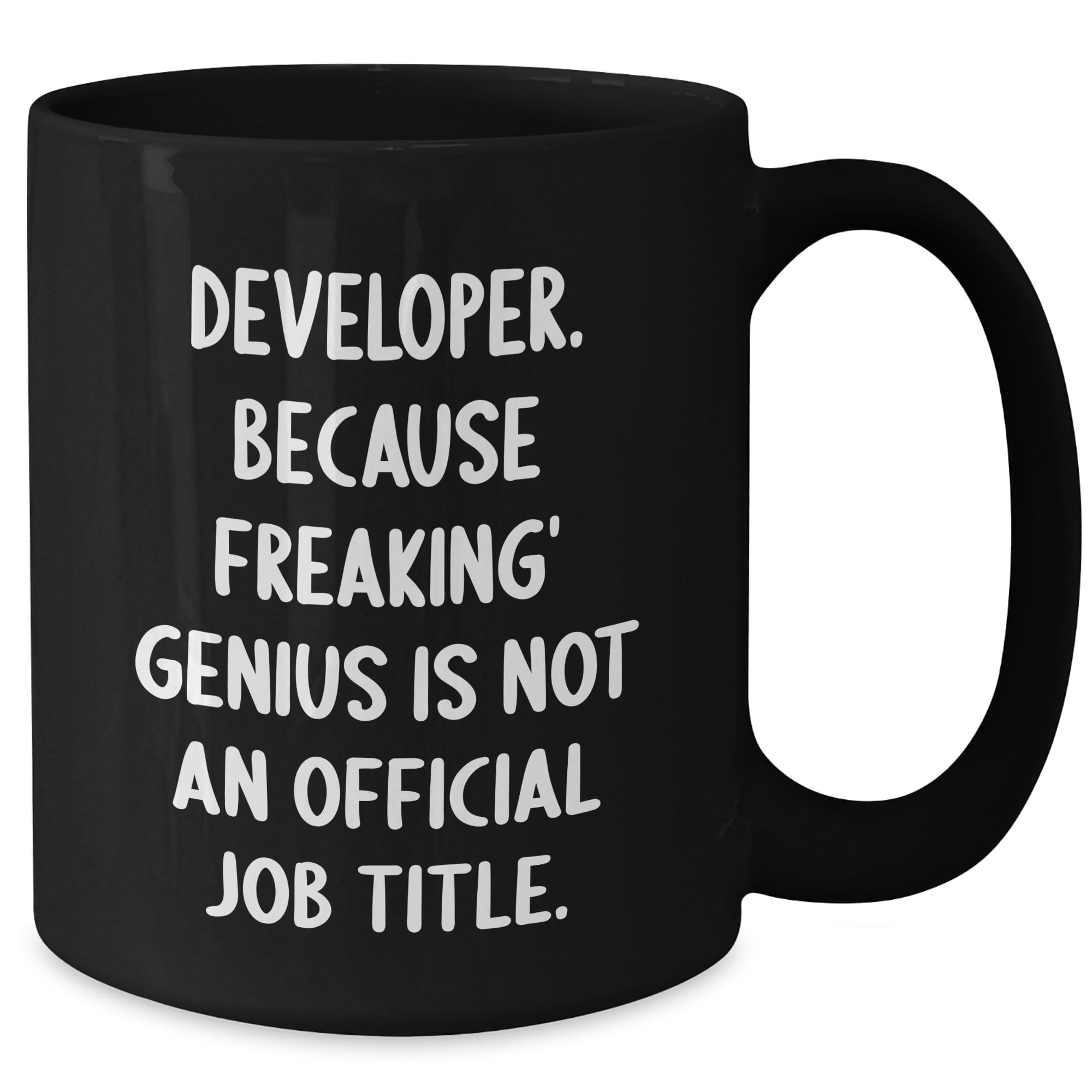 Developer's Delight, A Funny Quote, Black Coffee Mug, Ideal Gift for Christmas, Gifts from Friends and Family, For Developer