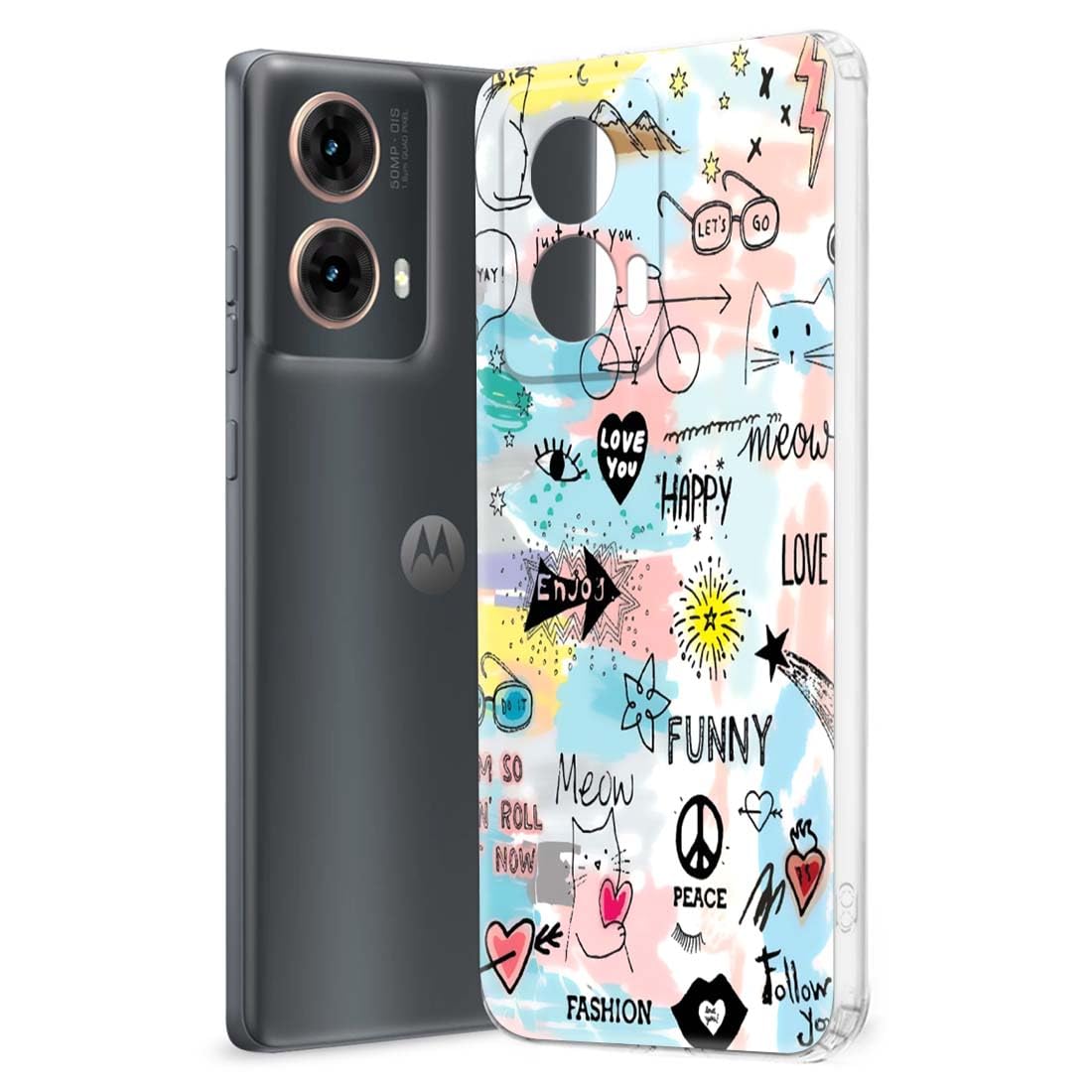 Fashionury Back Cover for Motorola G85 5G Designer, Printed,Transparent,Flexible, Silicon -D0126 (B0D9LJBLYC) Amazon Price History, Amazon Price Tracker