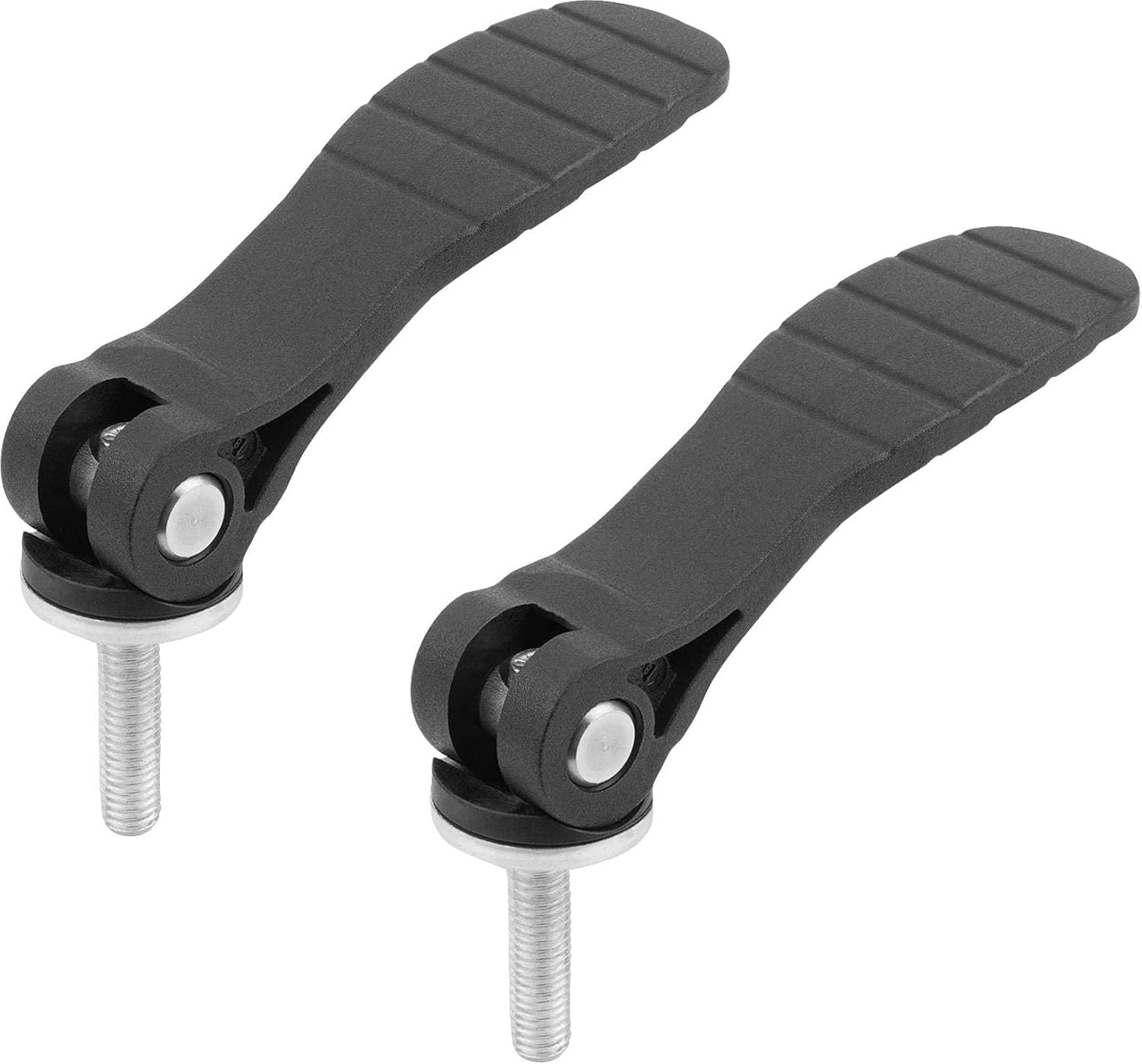 KIPP K0646.1521106X20 Handle (Polyamide) 79.6 mm-Thread Steel-Pack of 2 Eccentric Lever, M6X20, Plastic Black, 2 Stück