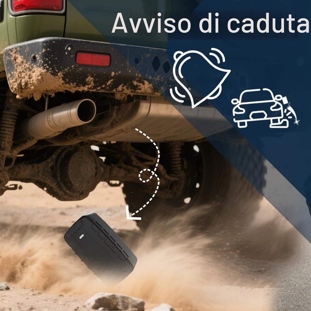 TKMARS Localizzatore GPS per Auto,20000mAh Batteria GPS Traker Senza Abbonamento Ip67 Magnetico Impermeabile Molteplici Modalità di Allarme App Gratuita TK918