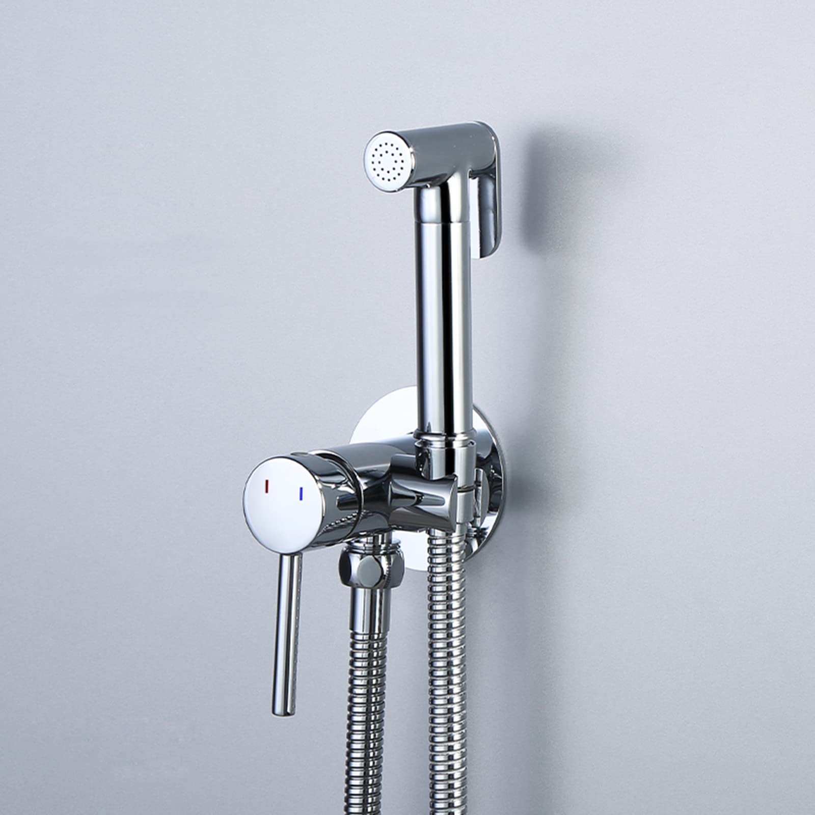 Kit pulvérisateur de bidet encastré chromé pour une hygiène intime optimale de toilette