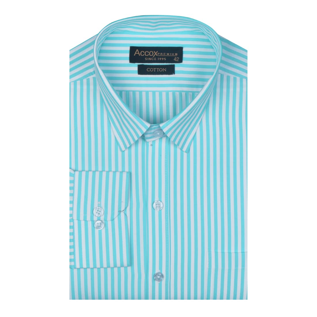 accox Men's Striped Full Long Sleeves Regular Fit Cotton Formal Checkred Shirts(GCR65)-picture-31
