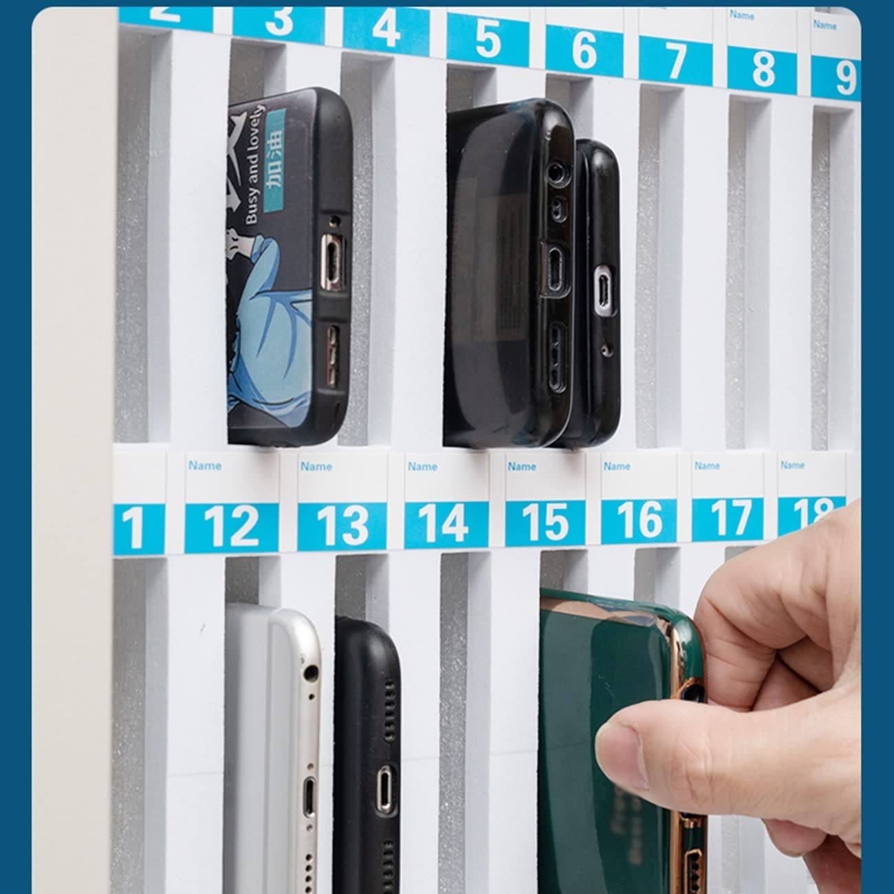 Szafka do przechowywania telefonu Egzamin szkolny Szafka na telefon komórkowy Zamykany na ścianie Organizer na telefon komórkowy Szafki do przechowywania telefonów komórkowych mieszczą telefony komó