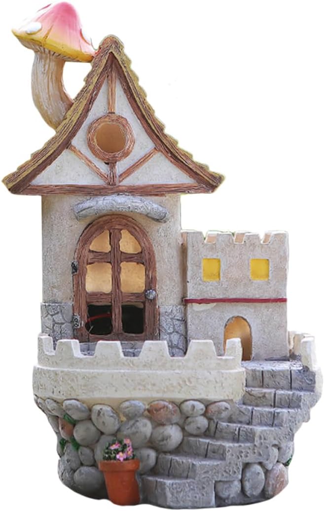 YARNOW Solar Light Sculpture Adorable Solar Garden Decor Unique Outdoor Lawn Ornament for Patios No Wiring Required Automatic Night Illumination for Decoration