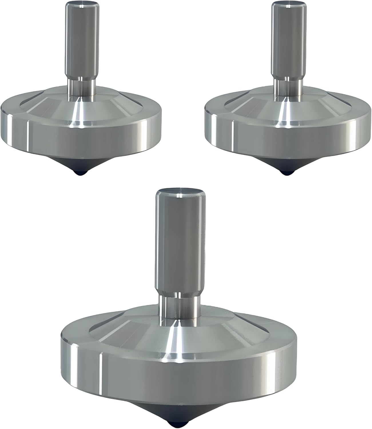 Stainless Steel Spinning Gyro, 5-11 Minutes, Dual Ball Bearings,Long-Lasting Spin for Adults to Relieve Stress, CNC Machined, Great Time Killer,Stress-Relief Toy. (Single Head Rotation)