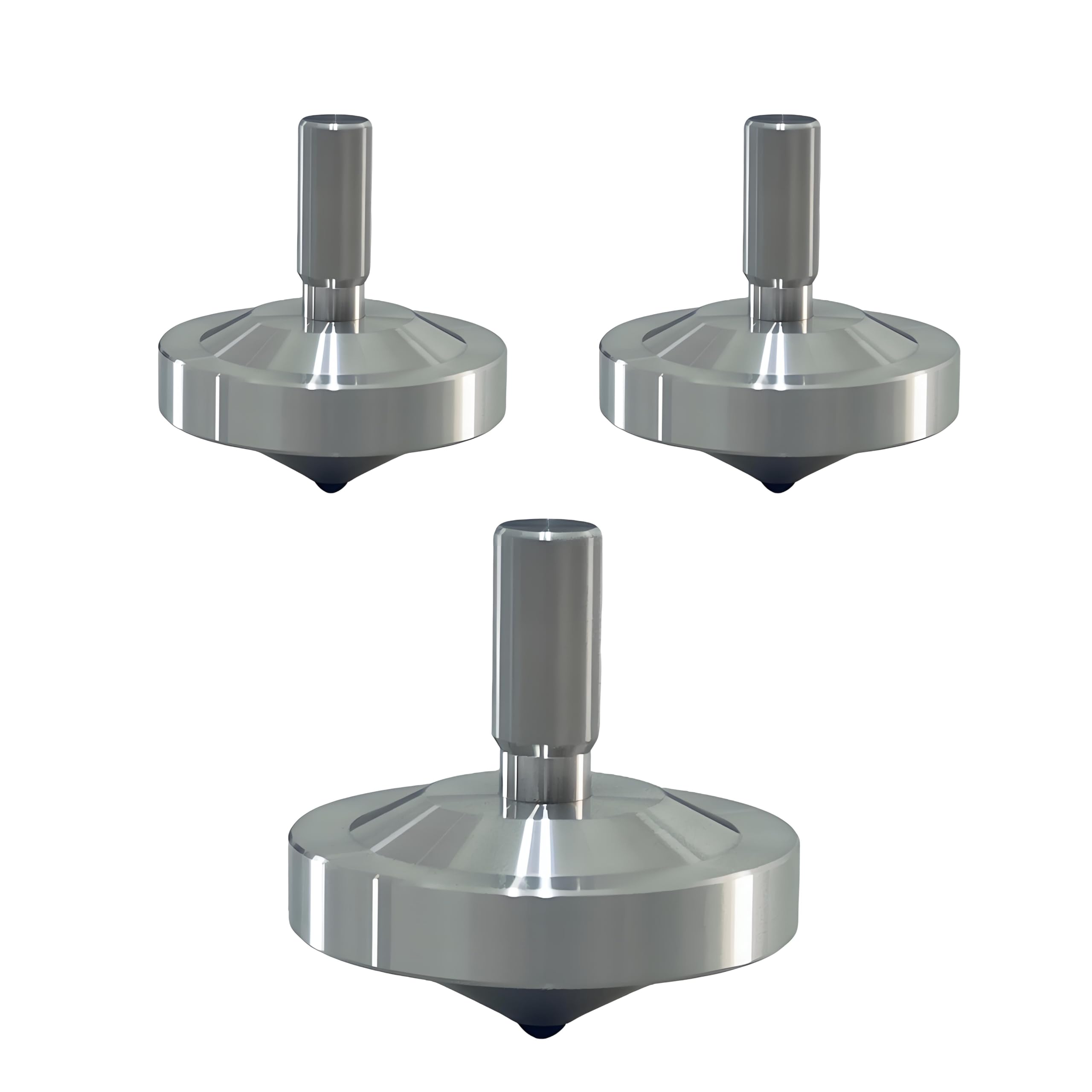 Stainless Steel Spinning Gyro, 5-11 Minutes, Dual Ball Bearings,Long-Lasting Spin for Adults to Relieve Stress, CNC Machined, Great Time Killer,Stress-Relief Toy. (Single Head Rotation)